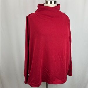 NWT Athleta Cozy Karma Twist Neck Sweatshirt red 3X